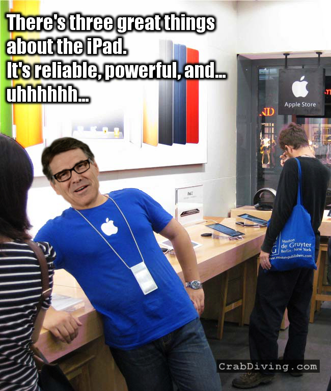 Rick Perry glasses Apple store