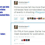Christine Byers Michael Brown police sources tweet