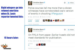 Christine Byers Michael Brown police sources tweet