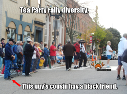 Tea Party Rally diversity - CrabDiving