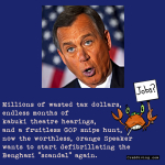 boehner bringing back benghazi - crabdiving
