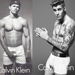 marky mark and bieber dueling calvin ads