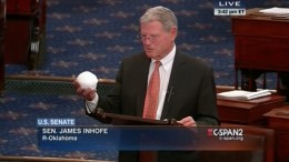 Inhofe tosses snowball to disprove climate change