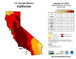 California drought map Jan 2015