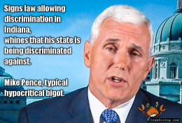 Mike Pence cries discrimination - crabdiving