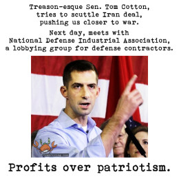 Sen Tom Cotton treason Iran letter meet defense lobbyists - CrabDiving