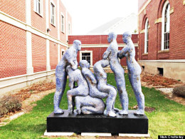 Mark Chatterly sculpture town called Orgy Statue