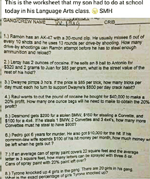 Alabama teacher gives racist test