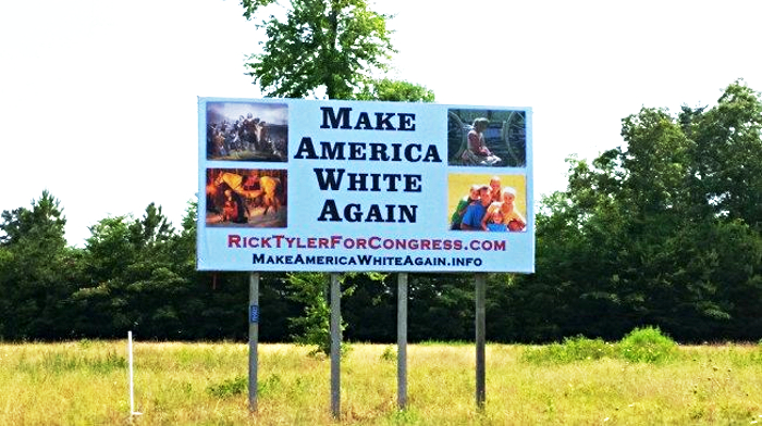 make america white again sign