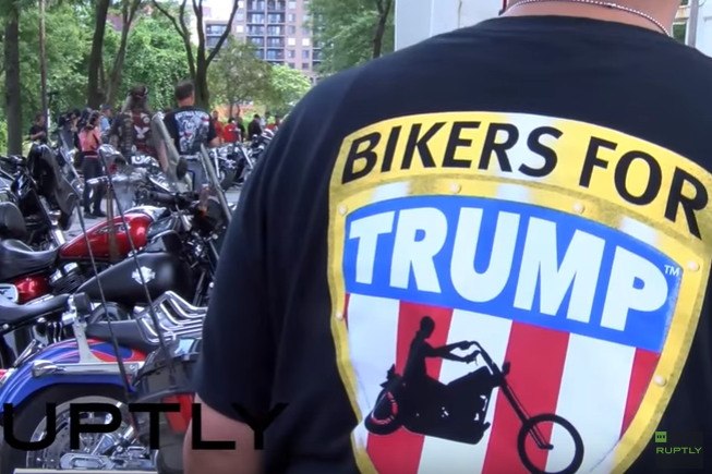 trump bikers meat wall