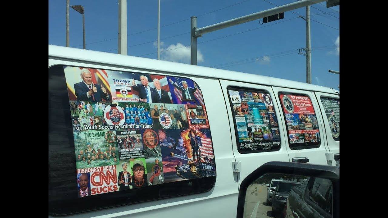 MAGA bomber van