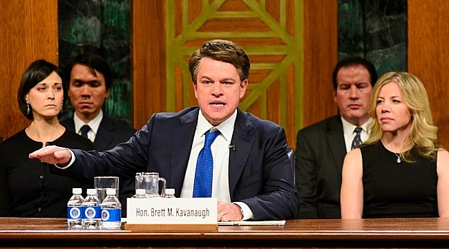 matt damon snl kavanaugh skit