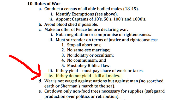 Scary GOP Christian Dominionist War Plans