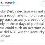 trump tweet kentuky derby 050619