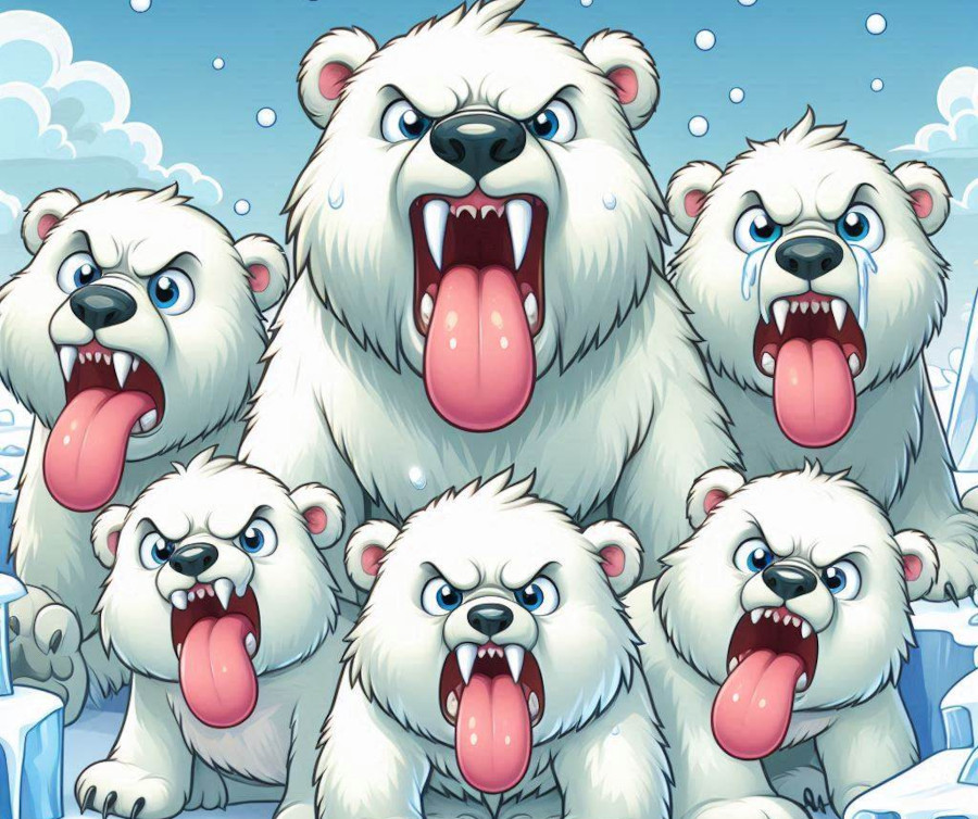 angry polar bears