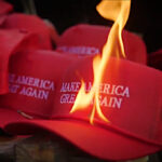 burning maga hats