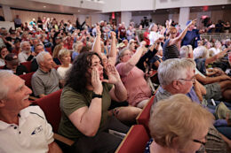 Great pic of MAGA loons getting booed. REUTERS/Scott Morgan